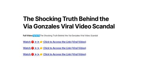 watch via gonzales scandal